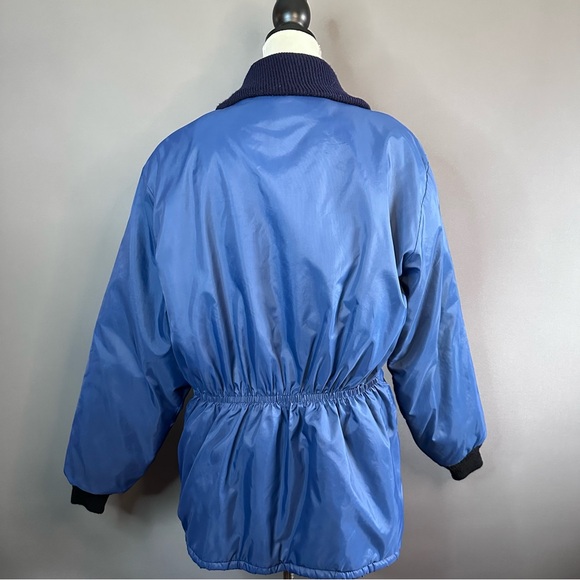Sold Vintage Horizon Chevrolet Corvette Jacket Quilted Racing Coat Blue - Picture 8 of 15